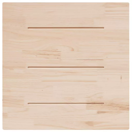 Fehér tömör fenyőfa ovális asztallap 90x90x2,5 cm