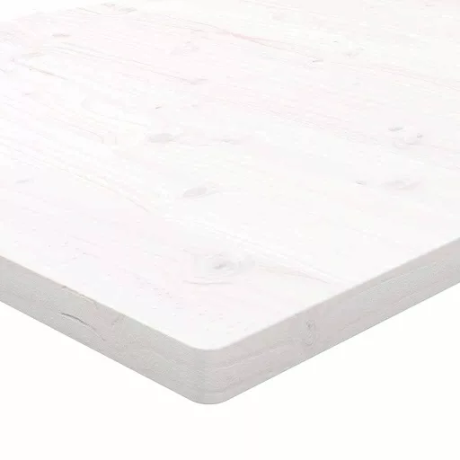 Fehér tömör fenyőfa ovális asztallap 90x90x2,5 cm