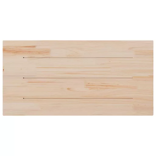 Fehér tömör fenyőfa téglalap alakú asztallap 100 x 50 x 2,5 cm