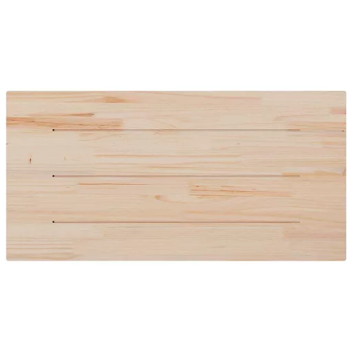 Fehér tömör fenyőfa téglalap alakú asztallap 110 x 60 x 2,5 cm