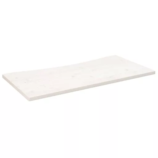 Fehér tömör fenyőfa asztallap 100 x 60 x 2,5 cm
