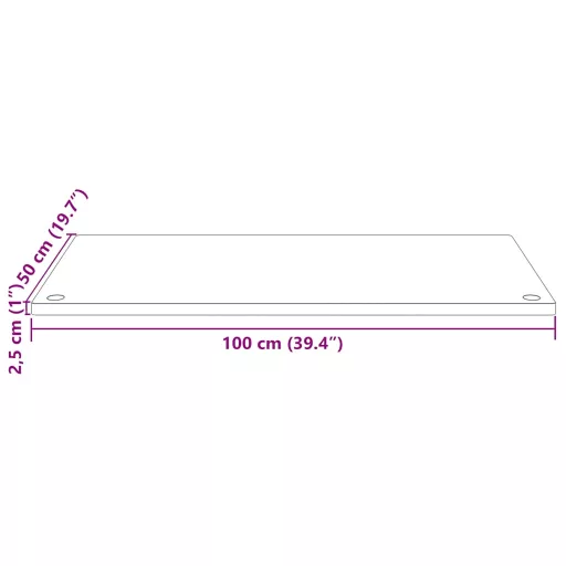 Fehér tömör fenyőfa asztallap 100 x 50 x 2,5 cm