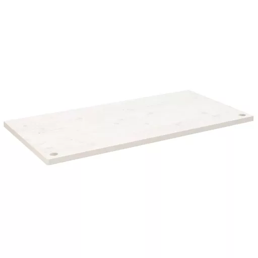 Fehér tömör fenyőfa asztallap 110 x 55 x 2,5 cm