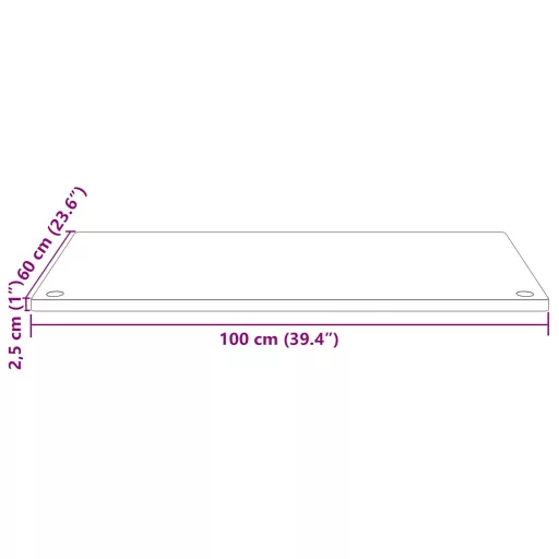 Fehér tömör fenyőfa asztallap 100 x 60 x 2,5 cm