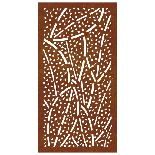Levélmintás corten acél kerti faldísz 105 x 55 cm