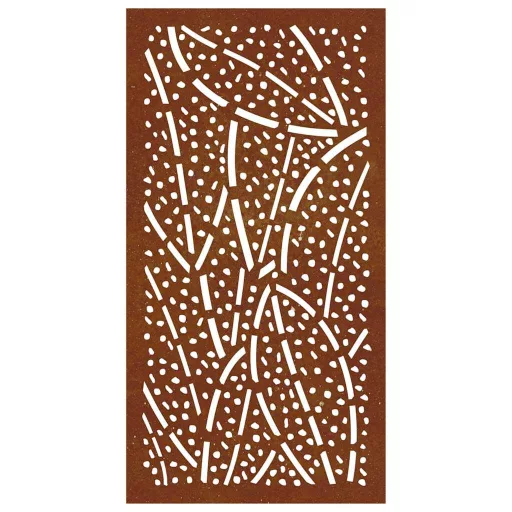 Levélmintás corten acél kerti faldísz 105 x 55 cm