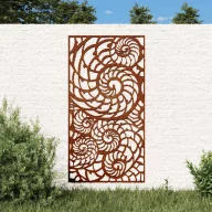 Kagylómintás corten acél kerti faldísz 105 x 55 cm