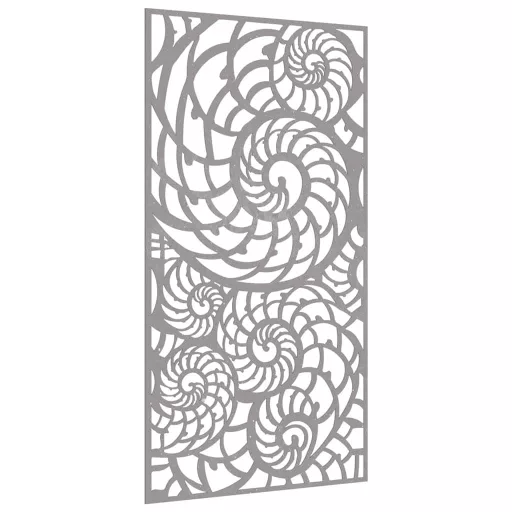 Kagylómintás corten acél kerti faldísz 105 x 55 cm