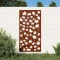 Juharlevél mintás corten acél kerti faldísz 105 x 55 cm