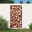 Juharlevél mintás corten acél kerti faldísz 105 x 55 cm