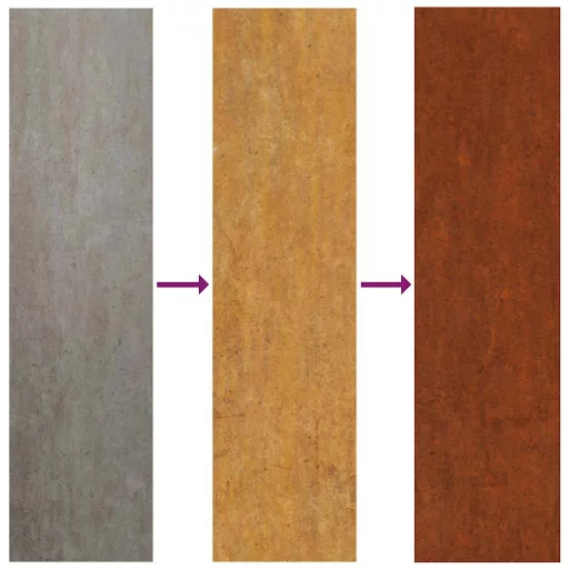 Juharlevél mintás corten acél kerti faldísz 55x55 cm