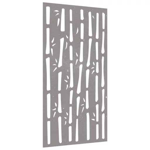 Bambuszmintás corten acél kerti faldísz 105 x 55 cm