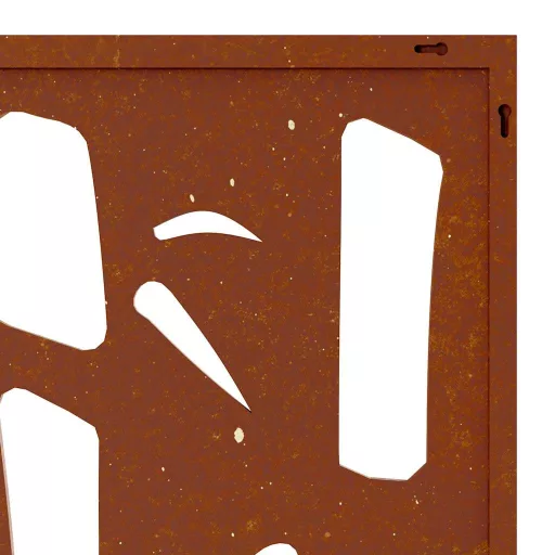 Bambuszmintás corten acél kerti faldísz 105 x 55 cm