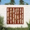 Bambuszmintás corten acél kerti faldísz 55x55 cm