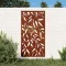Bambuszlevél-mintás corten acél kerti faldísz 105 x 55 cm