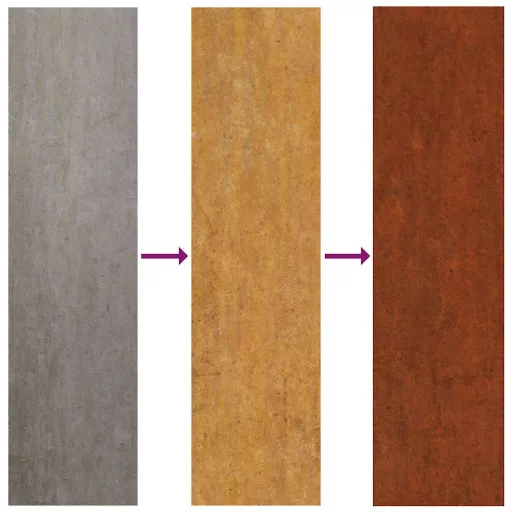 Bambuszmintás corten acél kerti faldísz 105 x 55 cm
