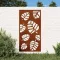 Levélmintás corten acél kerti faldísz 105 x 55 cm
