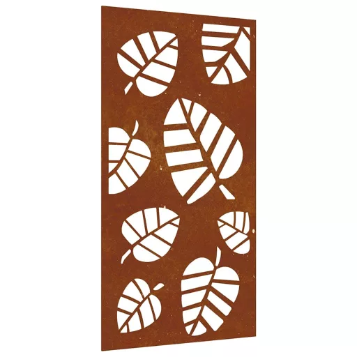 Levélmintás corten acél kerti faldísz 105 x 55 cm