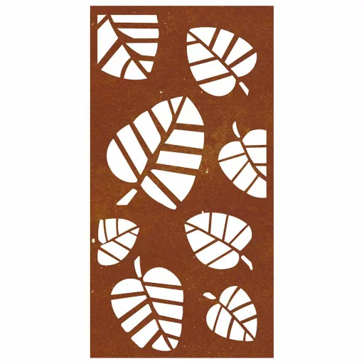 Levélmintás corten acél kerti faldísz 105 x 55 cm