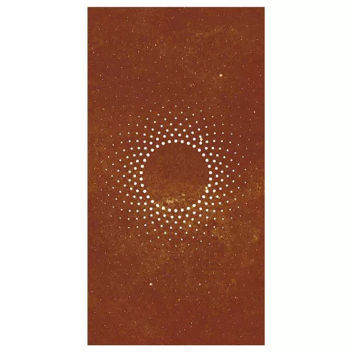 Napmintás corten acél kerti faldísz 105 x 55 cm