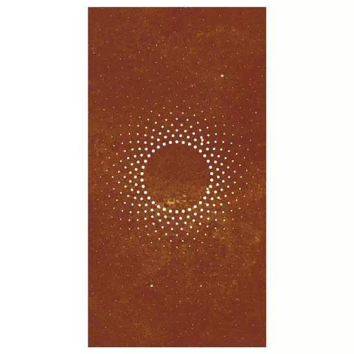 Napmintás corten acél kerti faldísz 105 x 55 cm