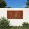 Látkép mintás corten acél kerti faldísz 105 x 55 cm