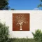 Famintás corten acél kerti faldísz 55 x 55 cm