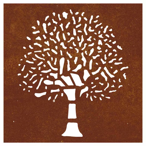 Famintás corten acél kerti faldísz 55 x 55 cm