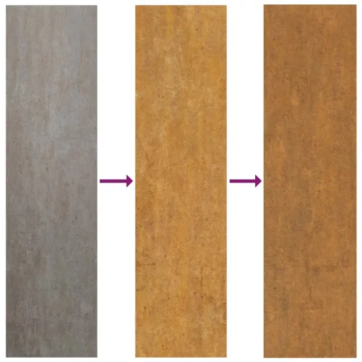 Balett-táncos mintás corten acél kerti faldísz 105 x 55 cm