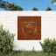 Buddha fej mintás corten acél kerti faldísz 55 x 55 cm