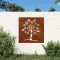 Famintás corten acél kerti faldísz 55 x 55 cm