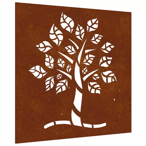 Famintás corten acél kerti faldísz 55 x 55 cm