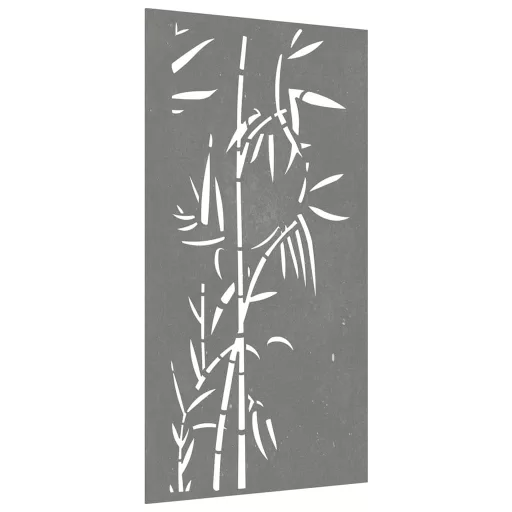 Bambuszmintás corten acél kerti faldísz 105 x 55 cm