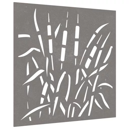 Fűmintás corten acél kerti faldísz 55 x 55 cm