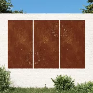 3 db napmintás corten acél kerti faldísz 105 x 55 cm