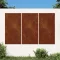 3 db napmintás corten acél kerti faldísz 105 x 55 cm