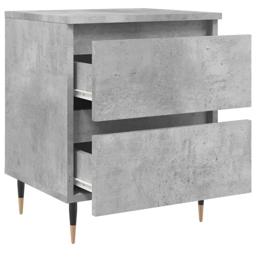 2 db betonszürke szerelt fa éjjeliszekrény 40 x 35 x 50 cm