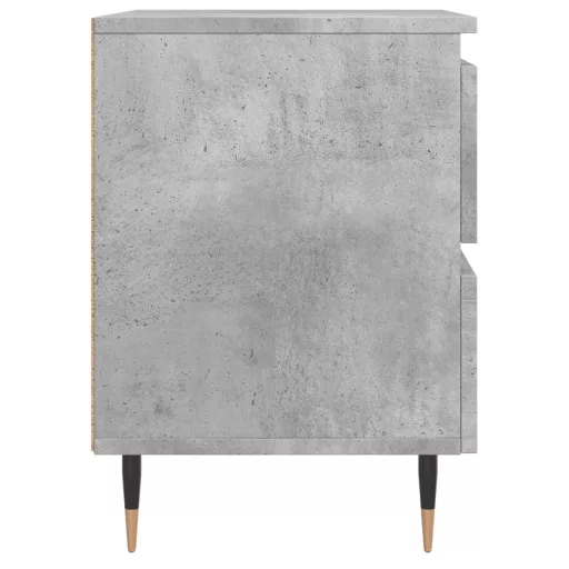 2 db betonszürke szerelt fa éjjeliszekrény 40 x 35 x 50 cm