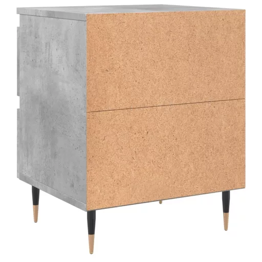 2 db betonszürke szerelt fa éjjeliszekrény 40 x 35 x 50 cm