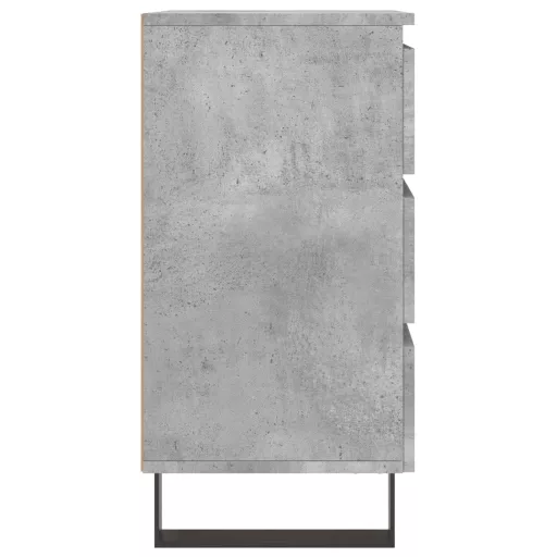 2 db betonszürke szerelt fa éjjeliszekrény 40x35x69 cm