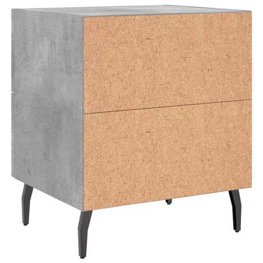 2 db betonszürke szerelt fa éjjeliszekrény 40 x 35 x 47,5 cm