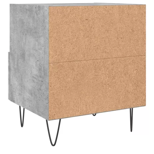 2 db betonszürke szerelt fa éjjeliszekrény 40 x 35 x 47,5 cm
