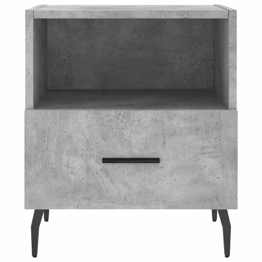 2 db betonszürke szerelt fa éjjeliszekrény 40 x 35 x 47,5 cm