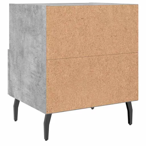 2 db betonszürke szerelt fa éjjeliszekrény 40 x 35 x 47,5 cm