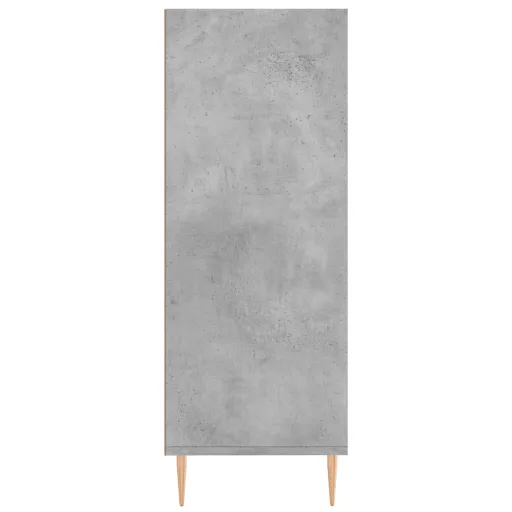 Betonszürke szerelt fa könyvespolc 69,5 x 32,5 x 90 cm