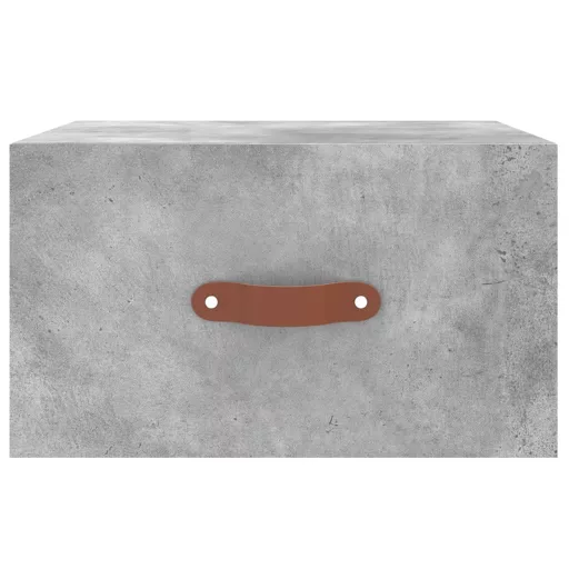 2 db betonszürke falra szerelhető éjjeliszekrény 35x35x20 cm