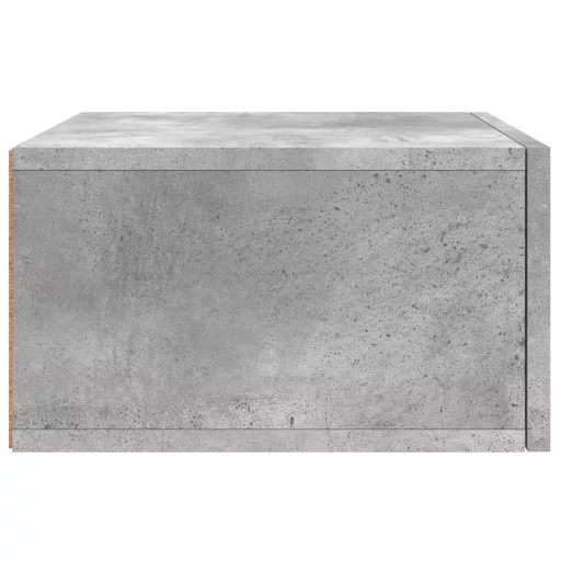2 db betonszürke falra szerelhető éjjeliszekrény 35x35x20 cm