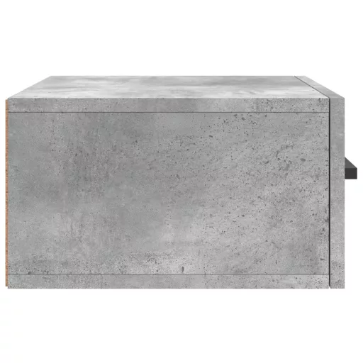 2 db betonszürke falra szerelhető éjjeliszekrény 35x35x20 cm