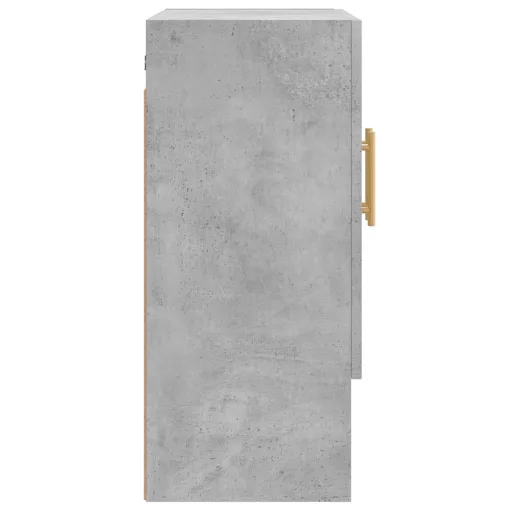 Betonszürke szerelt fa faliszekrény 60 x 31 x 70 cm
