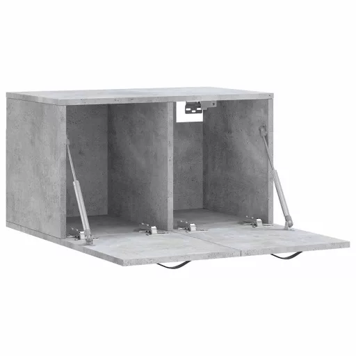 Betonszürke szerelt fa faliszekrény 60 x 36,5 x 35 cm
